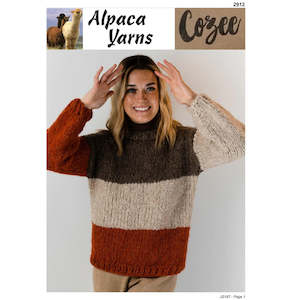 Clearance Patterns: 2916 Colour Block Sweater Knitting Pattern