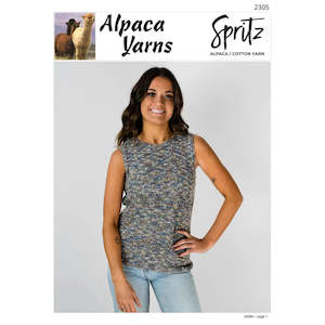 Clearance Patterns: 2305 Throw Over Top Knitting Pattern in Spritz DK