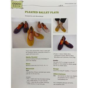 Cocoknits: Pleated Ballet Flats Knitting Pattern by Cocoknits