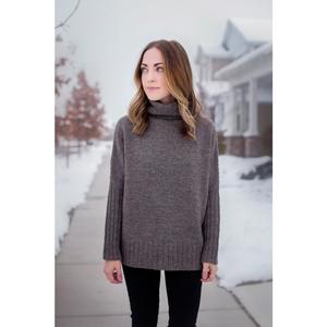 Cottonwood Turtleneck Sweater Knitting Pattern
