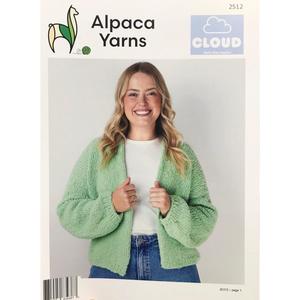 Clearance Patterns: 2512 Alpaca Yarns Boxy Cardigan Knitting Pattern
