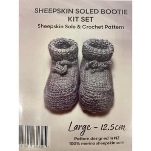 Sheepskin Soled Bootie Crochet Kit Sets