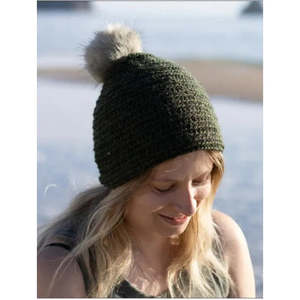 Alpaca Yarns: 2633 Crocheted Pom Pom Beanie Worsted 10ply Pattern