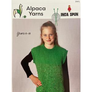 Alpaca Yarns: 2641 Crew Neck Vest Knitting Pattern