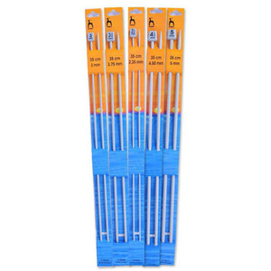 Knitting Needles - 35cm long - Aluminium
