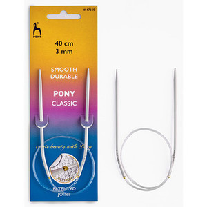 Circular Knitting Needles - 40cm long - 2.25mm to 5.00mm - Aluminium