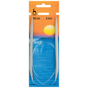 Circular Knitting Needles - 80cm long - 2.00mm to 6.00mm - Aluminium