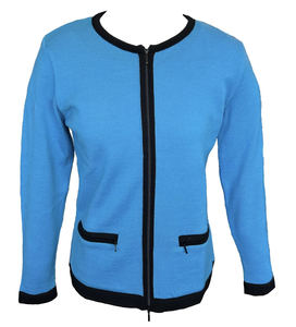 Womens Cardigans: Merino Zip Front Cardigan