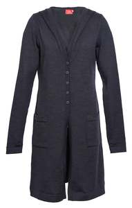 Womens Cardigans: Hooded Long Cardigan