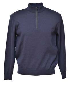 Merino: Mens Merino Zip-neck Jumper