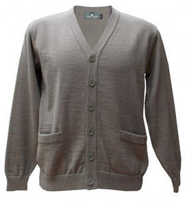 Merino: Mens V-Neck Cardigan