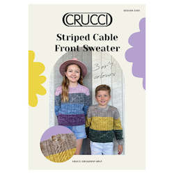 Sweaters: 2301 Striped Cable Sweater