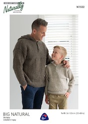 Jerseys: N1522 Hooded Sweater in 8ply or Chunky/14ply
