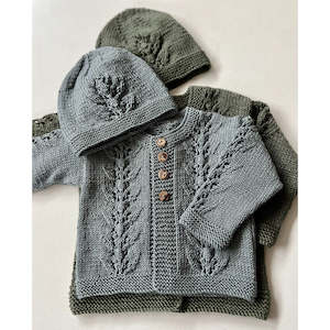 Cardigans: Abby Cardigan & Hat 8ply