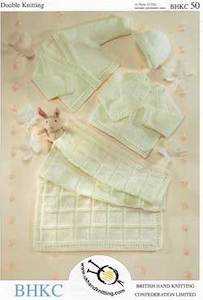 Blankets: BHKC 50 Blanket, Cardigans & Hat
