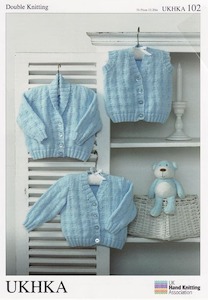 Waist Coats: UKHKA 102 Cardigans & Waistcoat 8ply