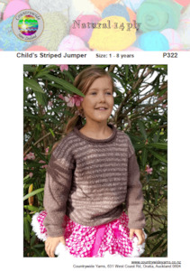 Pullovers: P322 Child's Striped Jumper