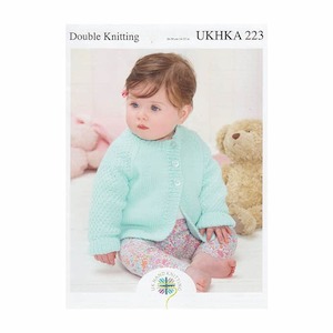 Booties: UKHKA 223 Bolero, Cardigan, Bootees and Hat  8ply