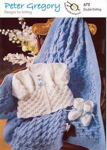 Booties: 675 Baby's Shawl, Coat & Bootees