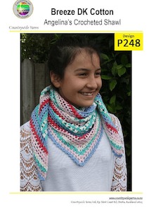 Shawls: P248 Angelina's Crocheted Shawl