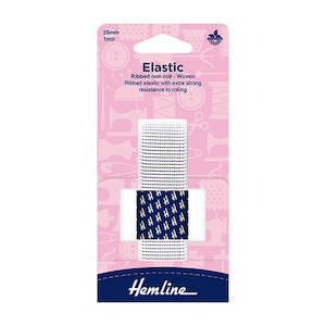 Elastic Ribbed Non-Roll Woven 25mm x 1m
