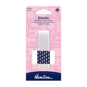 Elastic Ribbed Non-Roll Woven 20mm x 1m