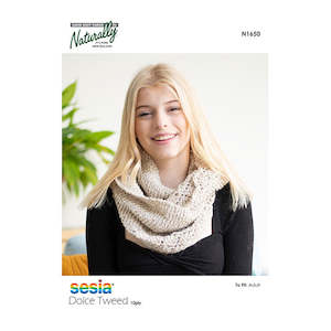Patterns Ladies 10ply: N1650 Garter Lace Edge Cowl