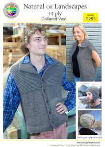 Patterns Mens 14ply: P253 Collared Vest