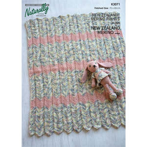 Blankets: K3071 Bunny Blanket & Crochet Bunny Toy