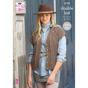 5792 V-Neck Cardigan & Waistcoat