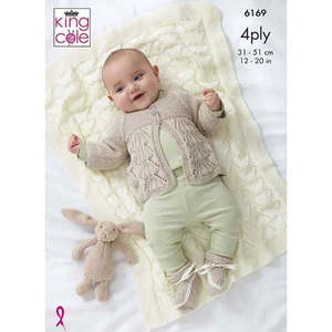 6169 Blanket, Matinee Jacket, Sweater, Bootees & Hat