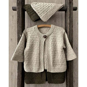 Mika Cardigan & Hat 8ply