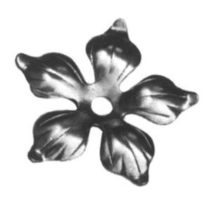 Italian Wrought Iron: Sheet Metal Leaf Dia. 90 Mm. Id