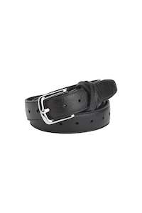 Belts: BOYFRIEND BELT BLACK/NICKLE