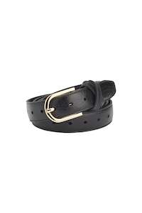 Belts: BOYFRIEND BELT BLACK/GOLD
