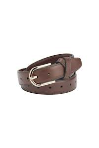 Belts: BOYFRIEND BELT CHOCOLATE/GOLD
