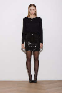 Knitwear: SILK STAPLE V NECK