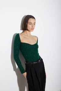 ARLO TOP GREEN CASHMERE