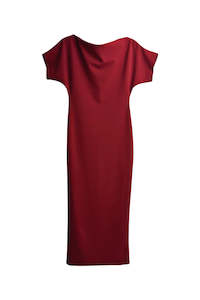 Ravenhue: SENNA DRESS LONG RED