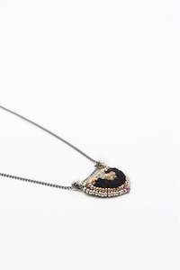 Necklaces: ISHI PENDANT NECKLACE LAB GARNET