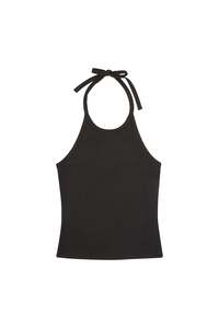 LUNA HALTER TOP BLACK LUREX