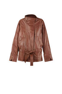 Clothing: GO-TO LEATHER JACKET HAZELNUT