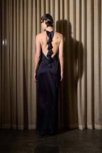 MARA RUFFLE DRESS MIDNIGHT