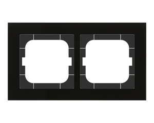 MDT Glass Frame 2 gang,or 63 mm systems, Black