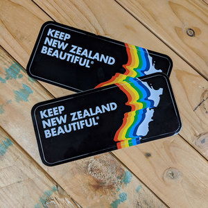 Products: Retro bumper sticker - Keep New Zealand Beautiful
