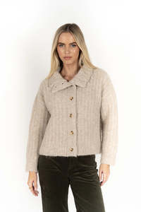 Knitwear: Humidity - Fuse Cardi (Oatmeal)