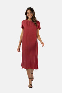 Knitwear: Humidity - Milano Tee Dress (Pinot)