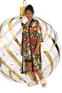 Curate: Curate - Boudoir Baby Slip Black Floral