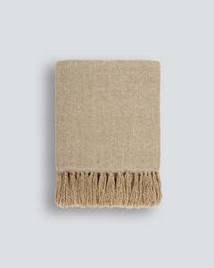 Baya - Richmond (Acrylic/Wool Blend) Throw - Putty 125x150cm