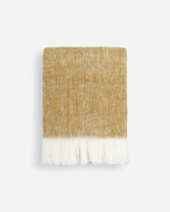 Baya - Sorrento (60% Acrylic, 20% Wool, 20% Polyester) Throw - Turmeric